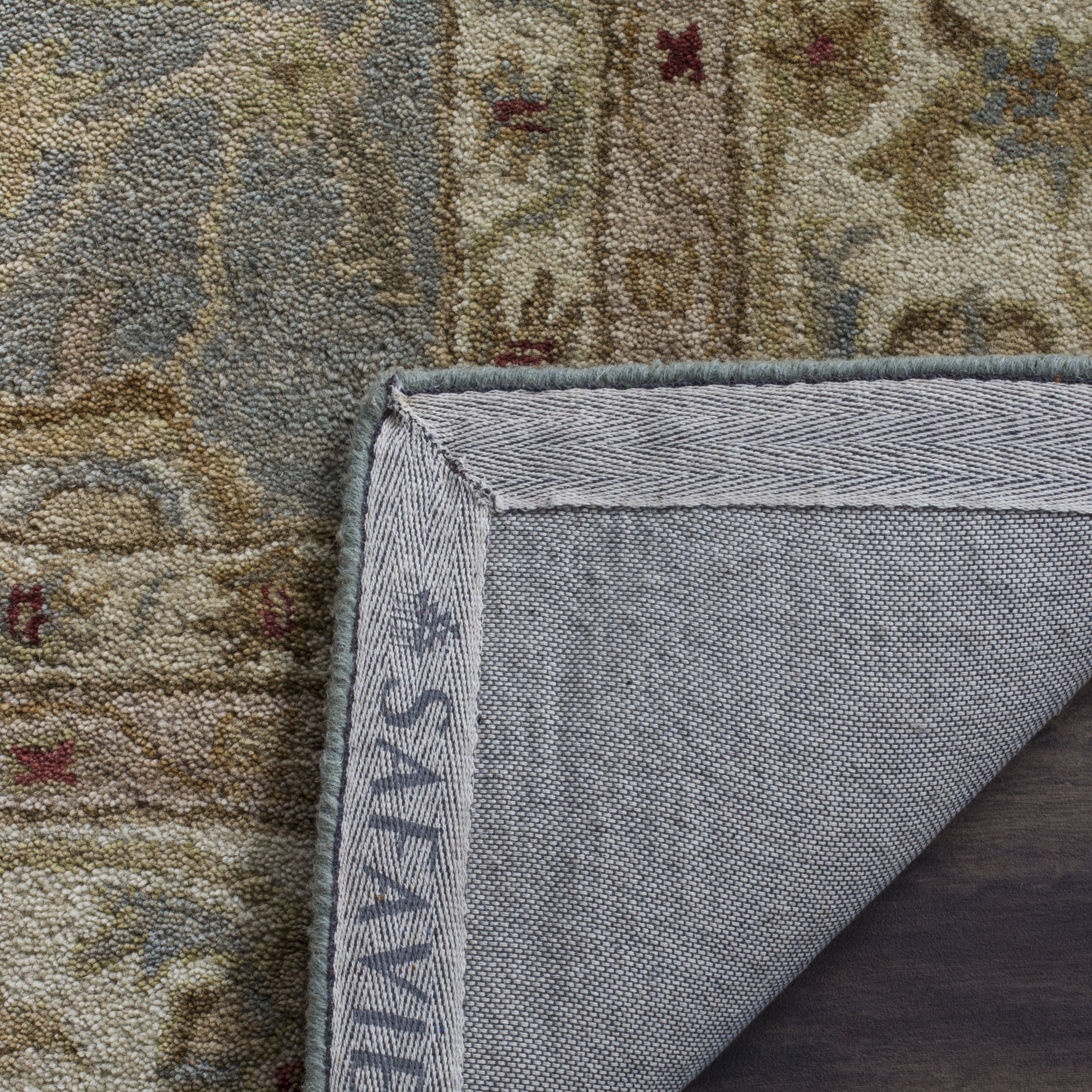 SAFAVIEH Antiquity Lorraine Oriental Wool Area Rug, Grey Blue/Beige, 8'3" x 11'