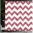 thumbnail image 3 of Ambesonne Shapes Shower Curtain, Chevron Art Classic Zigzag, 69"Wx75"L, Pale Ruby, 3 of 4