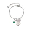 thumbnail image 2 of Delight Jewelry Crystal Green Channel Drop Silvertone Discover Dream Explore Zoey Charm Bracelet, 6.5+2" Extender, 2 of 4