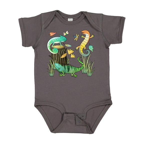 Inktastic Cute Lizards Hanging out Boys or Girls Baby Bodysuit