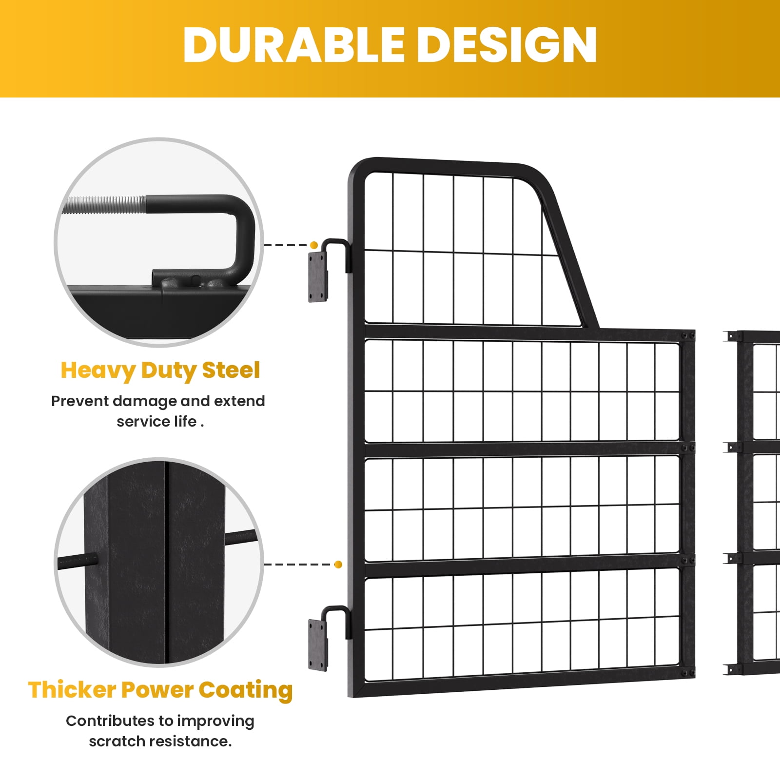 Horse Stall Gate Guard,1" Thick Steel Frame Horse Barn Door Guard,48" L X 32" H Horse Stall Gates,Easy Install Horse Stall,Fits Standard Barn Doorways