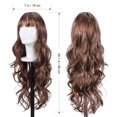 thumbnail image 4 of HONMEET Peluca rizada: Peluca sintética larga y ondulada con flequillo para mujer - Accesorio de cabello de aspecto natural para fiestas y uso diario., 4 of 4
