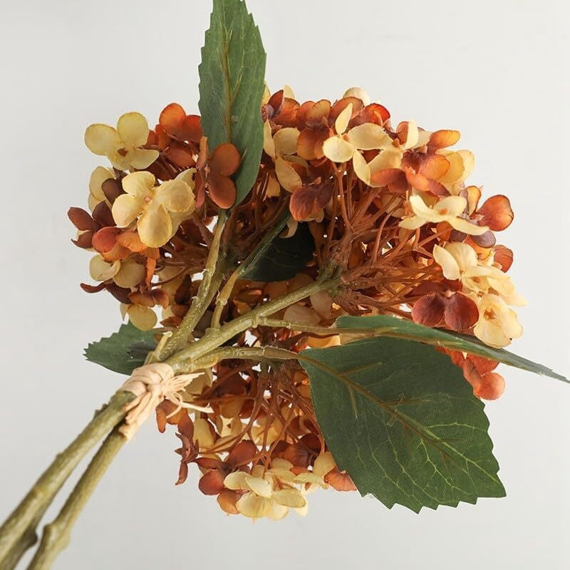BH-JJSMGS Hydrangea Artificial Flowers Lifelike Faux Hydrangea Fake Large Flower Heads with Stems Sale for Wedding Party Home Garden Decoration