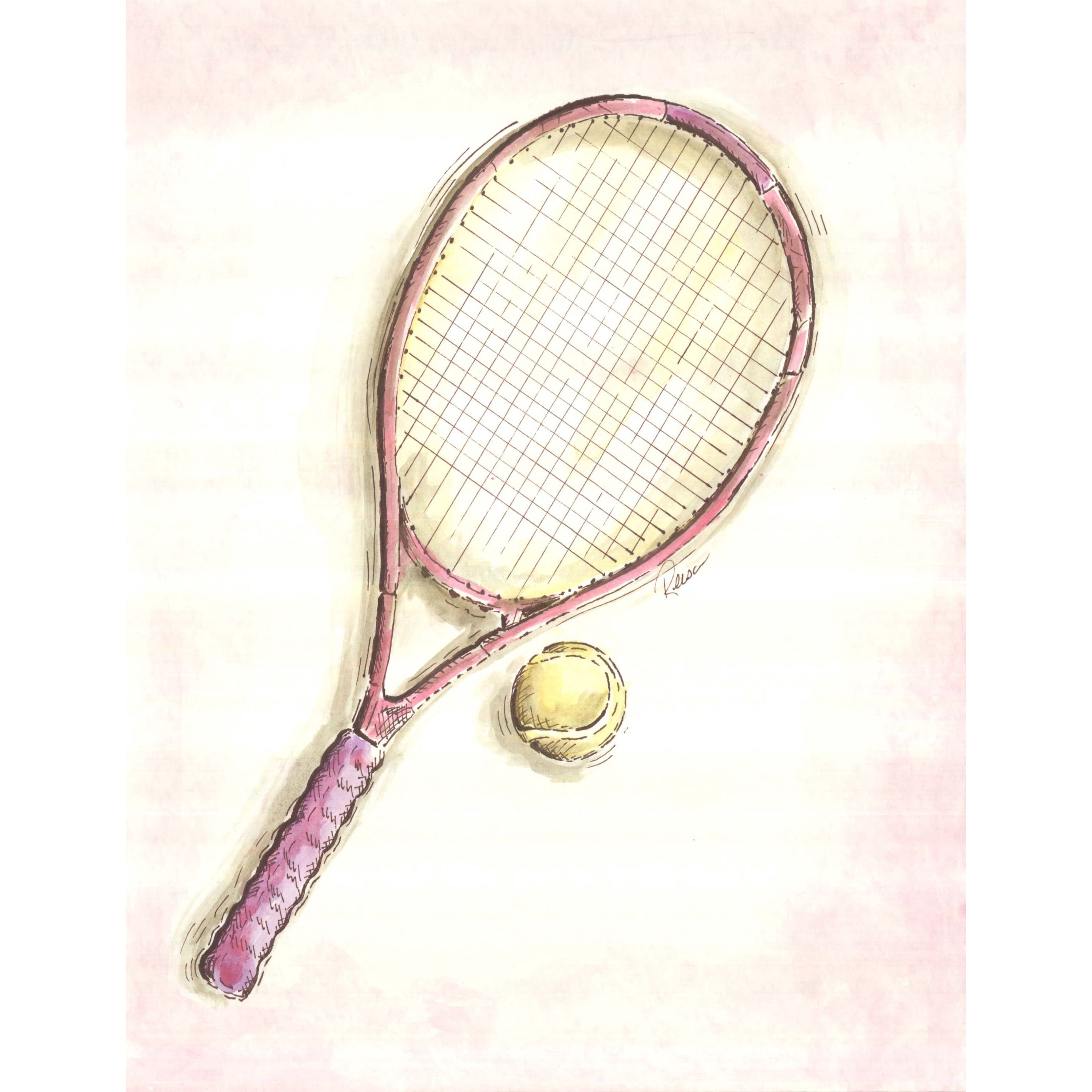 Marmont Hill "Racket" by Reesa Qualia Painting Print on Wrapped Canvas