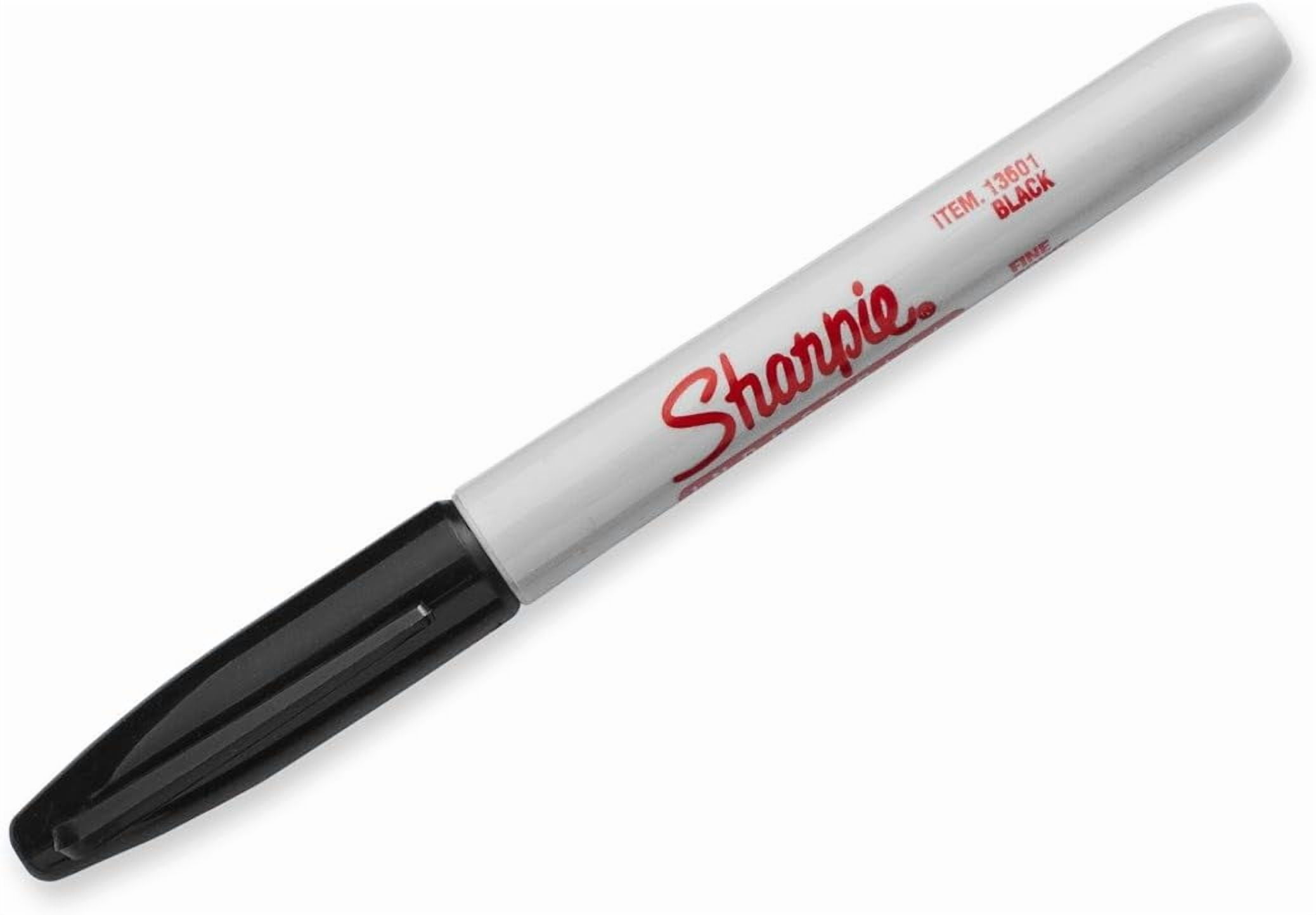 Sharpie Industrial Permanent Markers, Fine Point, Black, Box of 12
