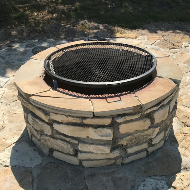 Brick fire pit deals grill