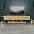 thumbnail image 3 of Tera 63'' Modern Desing TV Stand Console Table for up to 72 inch Flat or Curved Televisions Natural Oak Finish, 3 of 7