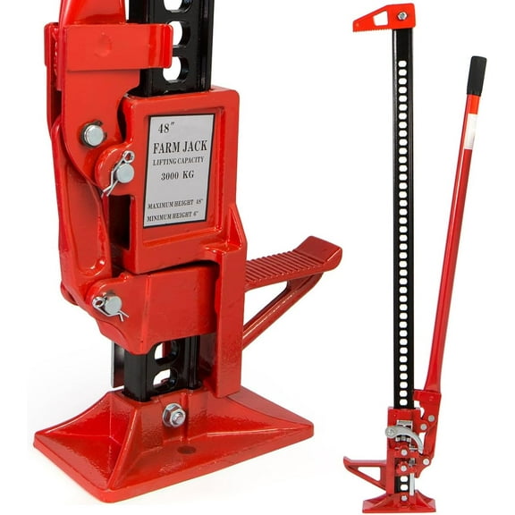 XtremepowerUS 48'' Universal Farm Jack for Tractor, Truck, SUV - Ratcheting Off Road Trail Bumper Utility Jack - 3-Ton Capacity Lift
