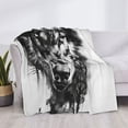 thumbnail image 3 of Yiaed Majestic Wolf Landscape Print Blanket Throw Blanket Soft Cozy Flannel Blanket for Home Bed Sofa Couch Chair-60"x50", 3 of 6