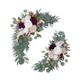 thumbnail image 1 of 2 guirnaldas de arco de boda con flores artificiales, adorno colgante para decoración del hogar, telón de fondo floral para decoración de puerta de Rojo Blanco, 1 of 6
