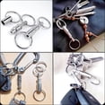 thumbnail image 7 of 4 Pack Quick Release Detachable Pull Apart Keychain, Silver Metal Key Chain with Double Key Ring, Snap Lock Keychain Holder, 7 of 7
