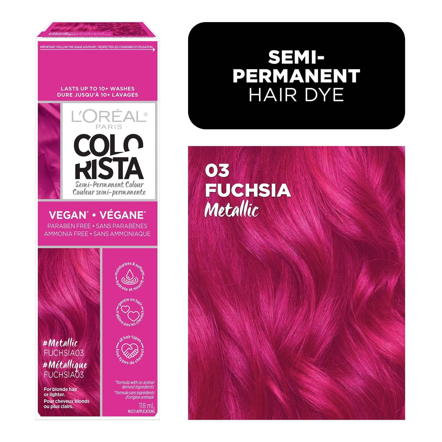 L'Oréal Paris Colorista Coloration Semi Permanente Coloration semi permanente végane