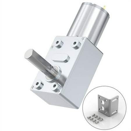 

370 Worm Gear Motor DC 12V 8MM D7 Axis Gearbox Reducer 6V 24V Self-locking Reverse Gearbox Length 25MM Low Speed Micro Motor -------- Stable Internal Structure