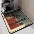 thumbnail image 2 of Coffee Mat, Coffee Vintage Stamp Coffee Bar Mat for Countertop, Rubber Backed Dish Drying Mat for Counter, Absorbent Coffee Bar Accessories Fit Under Coffee Maker Espresso Me Machine 18x24in, 2 of 7