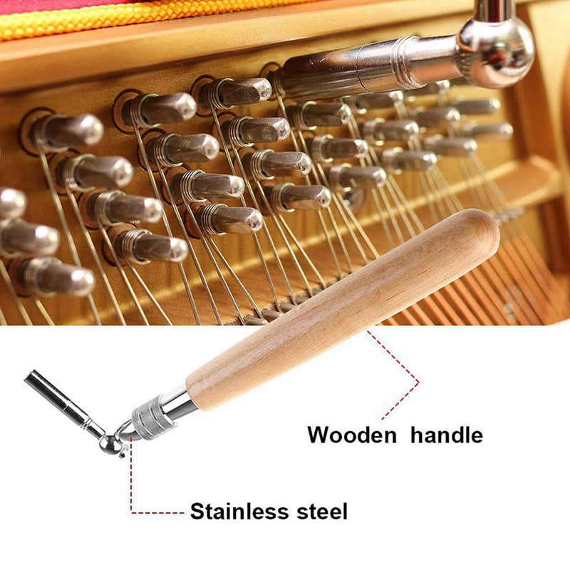 Piano Tuning Kit 32Pcs Professional Piano Tuners Tools Set Wrench Hammer Mute Fork Screwdriver Belt Tweezers Clip