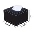 thumbnail image 7 of UDIYO Faux Leather Square Paper Holder Tissue Dispenser Storage Box Car Home Decor, 7 of 7