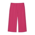 thumbnail image 3 of Kids Wide Leg Capris Pants Boys Girls Wide Leg Casual Cropped Pants Elastic Waist Athletic Trousers 11T, 3 of 6
