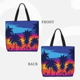 thumbnail image 2 of Fotbe Beach with Palm Trees Bolsa Tote con Estampado para Mujer, Bolsos con Cremallera, Bolsa de Hombro Casual de Gran Capacidad con Bolsillos Internos, 2 of 7