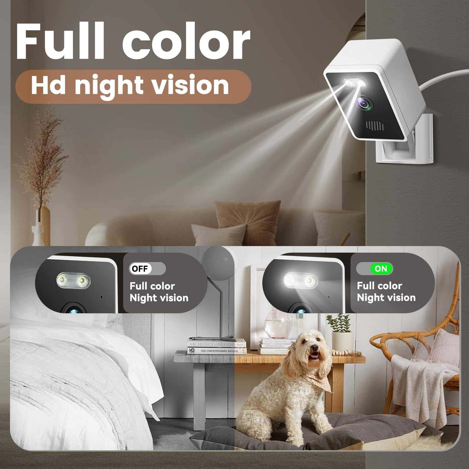 Indoor Security Camera for Baby Monitor, 5MP Home Security Camera with Phone App, Window cameras for home security, Motion Detection, 2-Way Audio, 2.4ghz WiFi, Night Vision