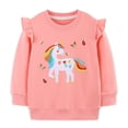 thumbnail image 6 of Gubotare Sweatshirt Girls Girls and Toddlers' Crewneck Sweatshirts Kids Long Sleeve Fall Pullovers Size 6-7 (Pink,6-7 Years), 6 of 9