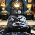 thumbnail image 3 of meiyoeat Yin Yang Dragon Twin Duvet Cover for Boys, Frost Magic Animal Twin Bedding, Black White, Black Reversible, 2-Piece, 1 Duvet Cover and 1 Pillowcase, 3 of 6