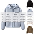thumbnail image 3 of CHGBMOK Women Sherpa Fleece Hooded Jacket Full Zip Up Long Sleeve Cropped Outerwear Loose Fit Casual Warm Coat, 3 of 6
