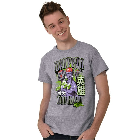 Street Fighter Dhalsim Drippin Hard Men's Graphic T Shirt Tees Brisco Brands S