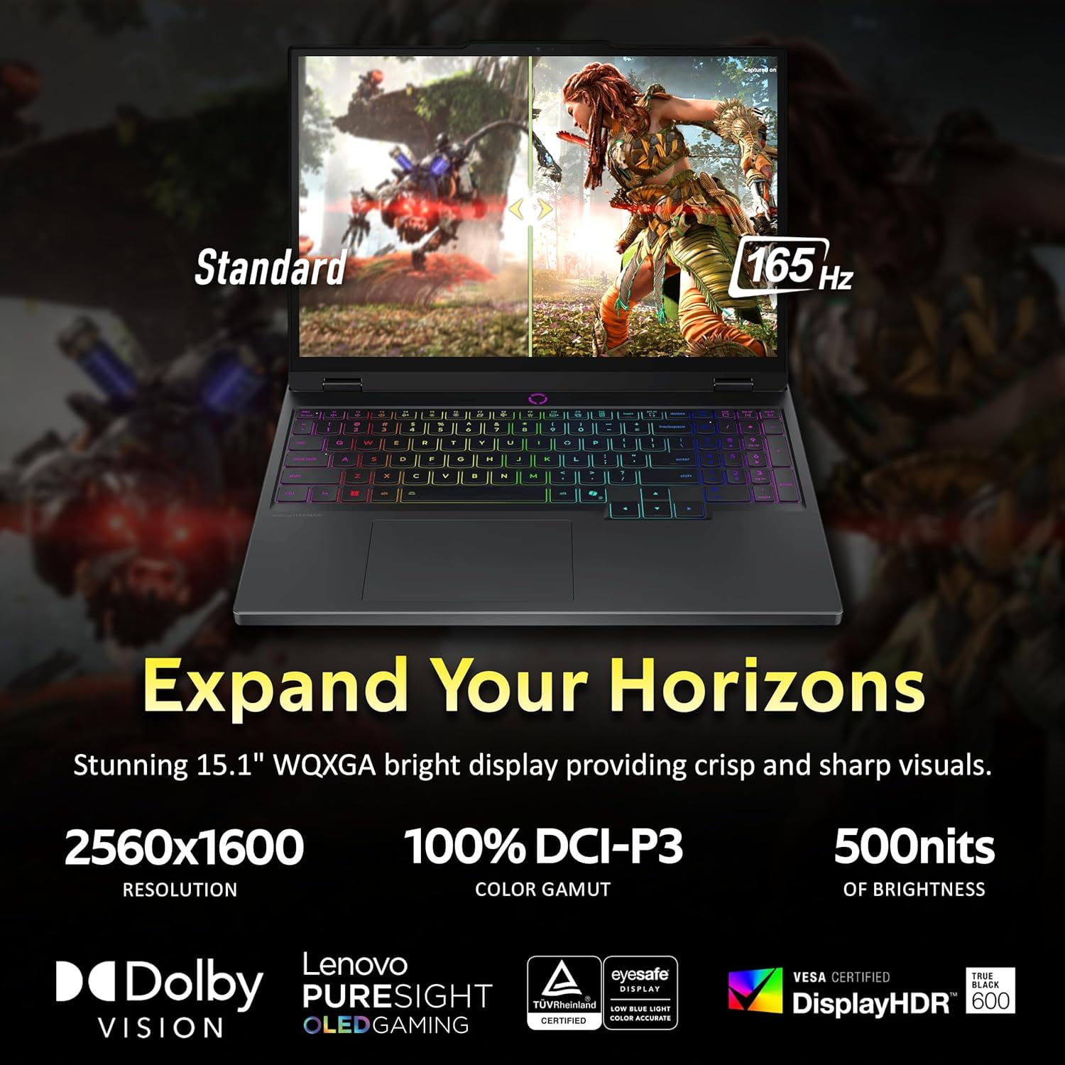 Lenovo Legion 5 15.1" WQXGA 165Hz Gaming Laptop, Intel i7-14700HX, GeForce RTX 5060 8GB GDDR7, 32GB DDR5, 1TB SSD, Backlit Keyboard, 5.0MP Camera, Wi-Fi 7, Win 11 Pro, Black, 512GB Docking Station