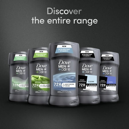 Dove Men+Care Long Lasting Antiperspirant Deodorant Stick, Clean Comfort, 2.7 oz