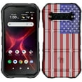 thumbnail image 3 of Case with Clip for Kyocera DuraForce Pro 3 Phone, Nakedcellphone Rugged Shield Cover and Ratchet Belt Hip Holster - USA Flag Design, 3 of 10