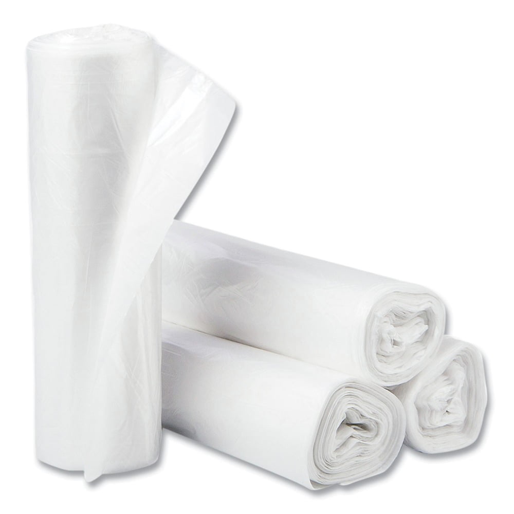 Inteplast Group High-Density Can Liner 30 Gallon Clear Garbage Bags, 25 Bags/Roll, 20 Rolls/Carton
