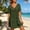 Green, variant on Womens Swimsuit Coverup Lace Crochet V Neck Bathing Suit Cover Up Dress Beach Cover Ups for Swimwear, Boho Floral Embroidered(Blue,S)