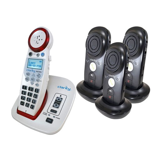 Clarity XLC34 and 3 XLCgo Amplified Cordless Phone and 3 XLCgo