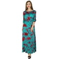 thumbnail image 5 of Bimba Women Long Maxi Dress Exclusive Tie-Dye 3/4 Sleeve Elastic Waist Gown, 5 of 5