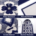 thumbnail image 6 of MeyJey Kitchen Rug Set 3 Piece, Non Slip Machine Washable Mats for Home Floor and Living Room, Blue, 6 of 7