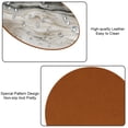 thumbnail image 5 of Marble Luxury Microfiber Leather Round Coasters Set of 6 - 11x11 cm Drink Coasters for Home and Office Use, 5 of 6