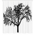 thumbnail image 3 of Ambesonne Tree Shower Curtain, Bare Branches Silhouette Art, 69"Wx70"L, Charcoal Grey White, 3 of 3