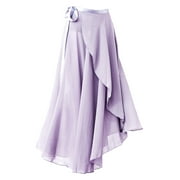 Dance Skirt with Adjustable Waist Tie Gymnastic Ballet Long Scarf Wrap Skirt