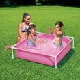 thumbnail image 2 of Summer Waves Small Plastic Frame 4ft x 4ft x 12in Kiddie Swimming Pool, Pink, 2 of 2