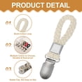 thumbnail image 3 of Uxcell 4 Pcs Clips para Toallas de Té con Lazo de Algodón para Colgar, Ganchos de Toalla de Metal de 4.3 Pulgadas, Perchas de Tela Multipropósito para el Hogar, Cocina y Baño, Beige, 3 of 7