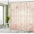 thumbnail image 2 of Ambesonne Pink Shower Curtain, Vintage Floral Art Cottagecore, 69"Wx70"L, Pale Salmon Dried Rose, 2 of 4