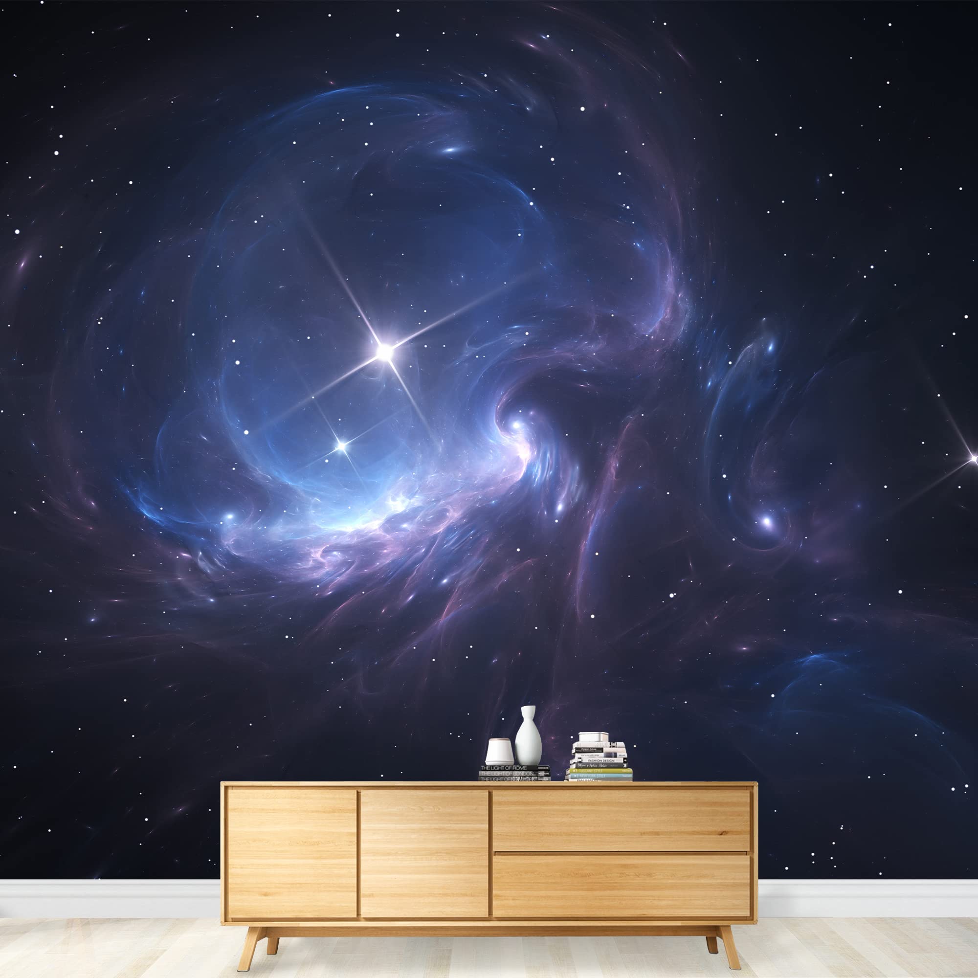 wall26 - Space Nebula. Cloud of Gas and Dust Blocks The Light of