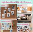 thumbnail image 5 of Mini impresora de pegatinas Ponek T02, máquina para crear pegatinas con un rollo de papel, máquina de notas con tinta térmica Bluetooth para aprendizaje, diario, notas y diagramas., 5 of 5