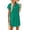 Green, variant on Zeagoo Linen Dresses for Women 100% Cotton Short Sleeve V-Neck Button Down Tshirt Dress Summer Casual Beach Sundress Loose Tunic Shift Sundresses