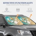 thumbnail image 4 of Honeii Starfish And Seashell On The Summer Beach Print Foldable Car Sun Shade for Windshield, 2-Piece UV Protection Shade, Protects Car Interior, Ideal for Cars, Trucks, SUVs-Small, 4 of 6