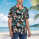 thumbnail image 3 of Balery Rottweiler Camisas hawaianas de manga corta para hombre, camisas playeras de corte holgado, camisas de vacaciones con botones,Small, 3 of 7