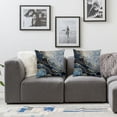 thumbnail image 3 of Acheng Throw Pillow Covers Decorative Pillow Covers Marble Texture Turquoise Blue Gold Cushion Cover Pillowcases for Sofa Couch Living Room,2 Pcs (Dark Blue) White, 3 of 6