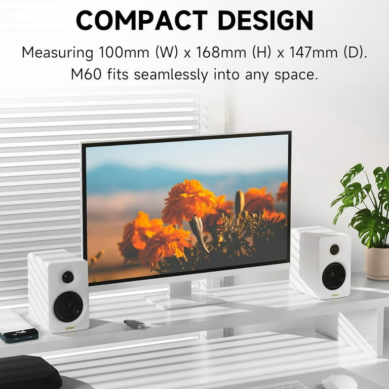 Edifier M60 Bluetooth Compact Desktop 2.0 Speakers - High Res - 66