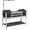 Grey, variant on GlowPlume Tortoise Habitat with Adjustable Lamp Holder, Wooden Tortoise Enclosure with Storage Shelf, Dual Main Houses, Attached Tray, Openable Lid, Gray