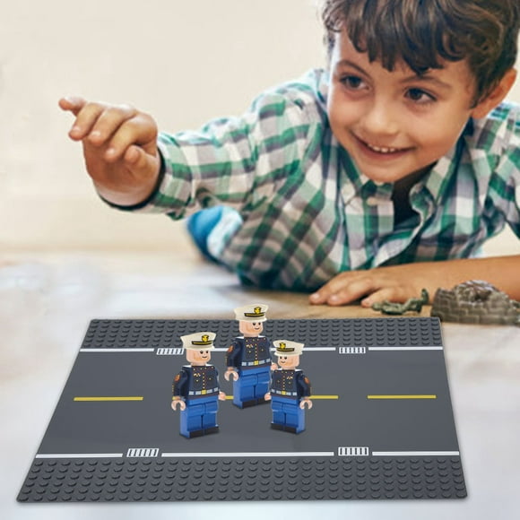 Ymiko Building Block 25.5 * 25.5cm City Street Road Activity Table Base Plate Showing Compatible Building Toys